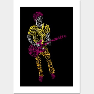 Guitarist Modern Style Design Posters and Art